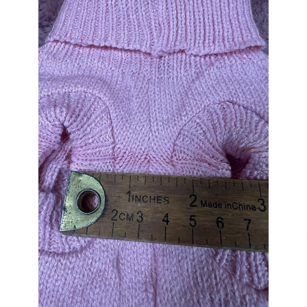 2 Pack Dog Sweaters for Small Dogs Winter Turtleneck Pink And Cream (xs-small)‎